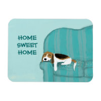 Perro de sofá feliz - Beagle dulce hogar