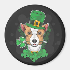 IMÁN PERRO DE TERRENO BLANCO Y MARRÓN IRLANDÉS