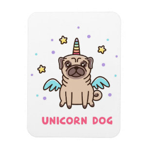 Imán Perro del arco iris del unicornio