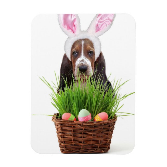 Imán Perro del perro del perro del Basset de Pascua (Vertical)