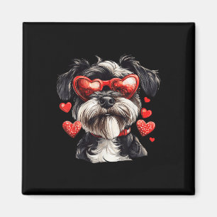 Imán Perro Día de San Valentín Schnauzer Heart Gles