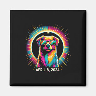 Imán Perro Eclipse Solar 2024 Con Vidrio Eclipse Solar