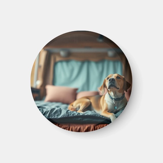Imán Perro en cama (Frente)