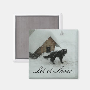 Imán Perro en nieve por Doghouse