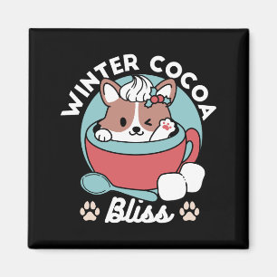 Imán Perro en taza festiva para vibraciones de vacacion
