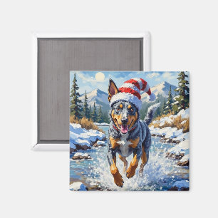 Imán Perro energético Blue Heeler Arroyo Invernal Navid
