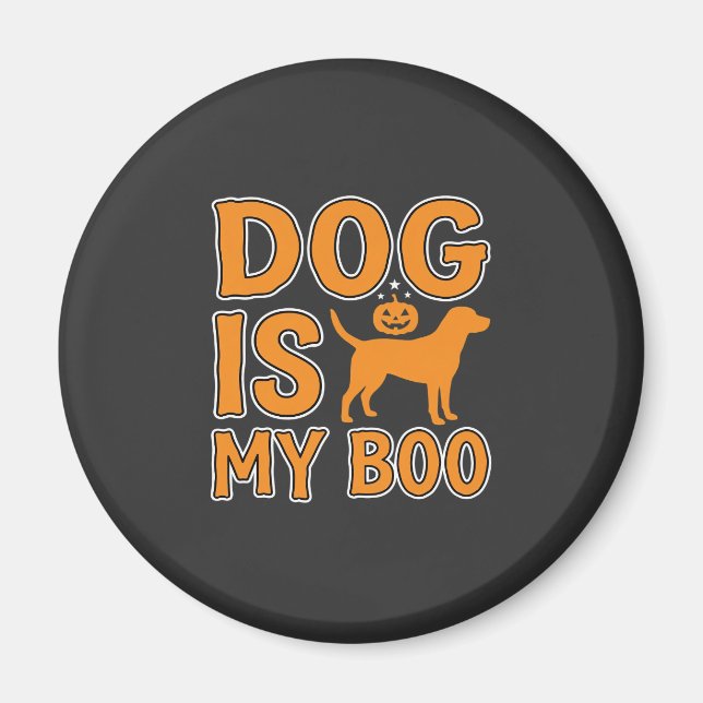 Imán Perro Es Mi Boo Halloween Perro (Frente)