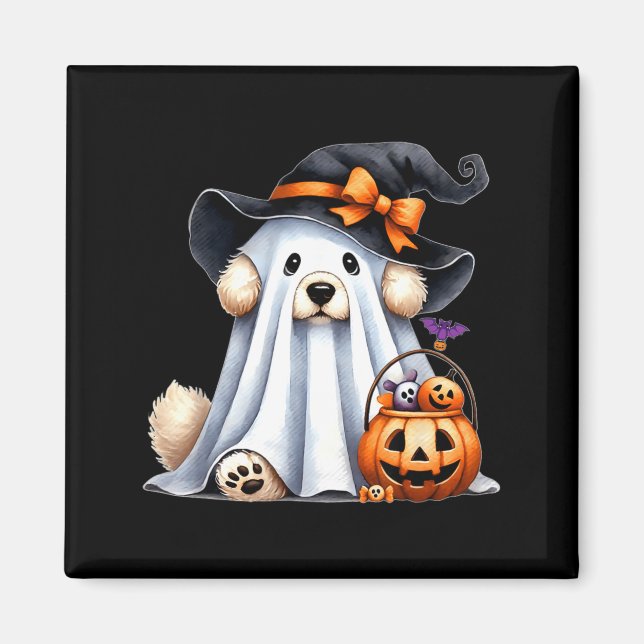 Imán Perro Fantasma de Halloween (Frente)