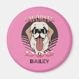 Imán Perro favorito, lindo perro gracioso mamá/papá Per