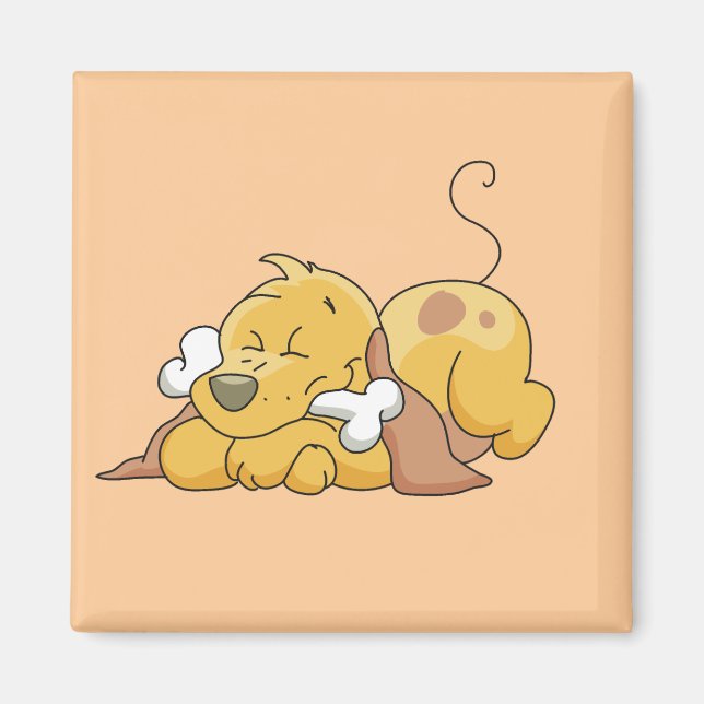 Imán Perro feliz con las camisetas y los regalos del (Frente)