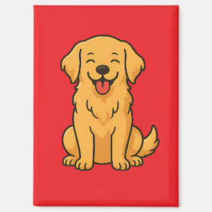 Imán Perro feliz de raza Retriever Dorado – Mascotas di