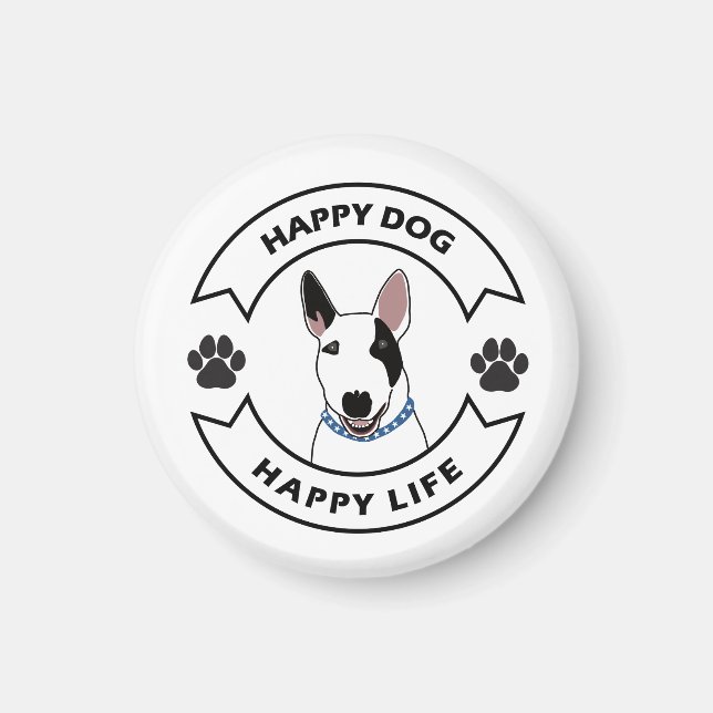 Imán Perro feliz, vida feliz (Frente)