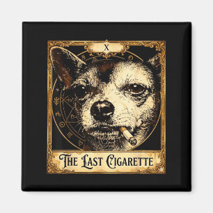 Imán Perro fumando cigarrillo divertido meme chihuahua 