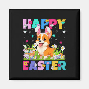 Imán Perro galés Corgi Feliz Semana Santa Caza de huevo