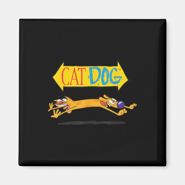 Imán Perro Gato En El Sillón Nickelodeon (Frente)
