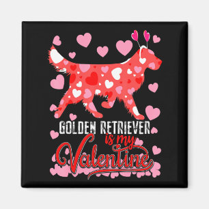 Imán Perro Golden Retriever Divertido Es Mi San Valentí