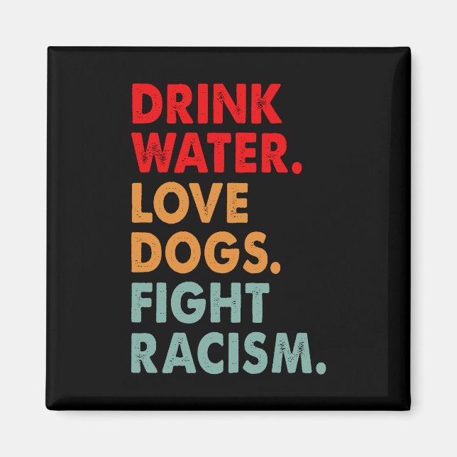 Imán Perro gracioso amante del agua bebe Perros de amor (Frente)