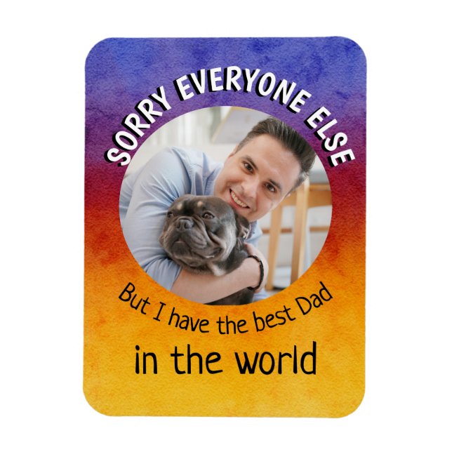 Imán Perro gracioso cita a los padres Día Personalizado (Vertical)