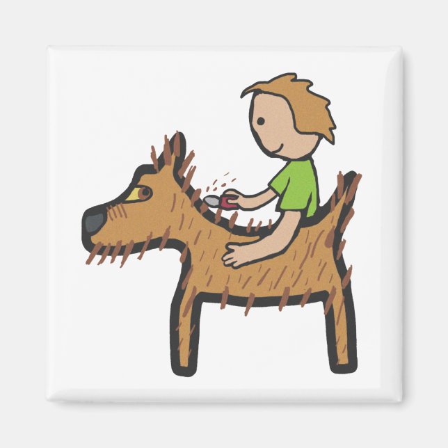 Imán Perro Grooming (Frente)
