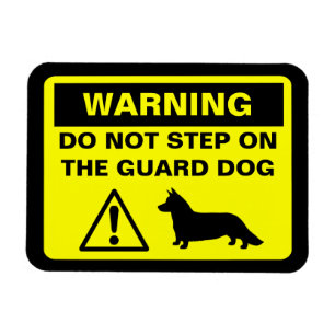 Imán Perro guardián Cardigan Welsh Corgi de advertencia