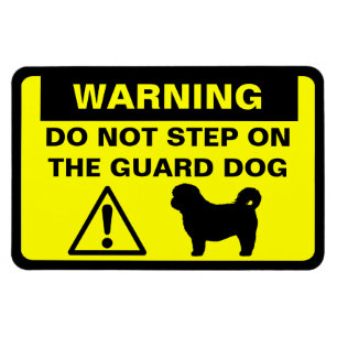 Imán Perro Guardián Divertido Shih Tzu Advertencia