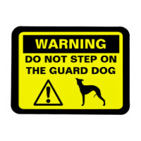 Perro guardián Whippet Advertencia