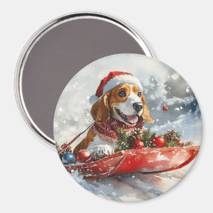 Imán Perro hebiondo basset en escabeche deja que nieve