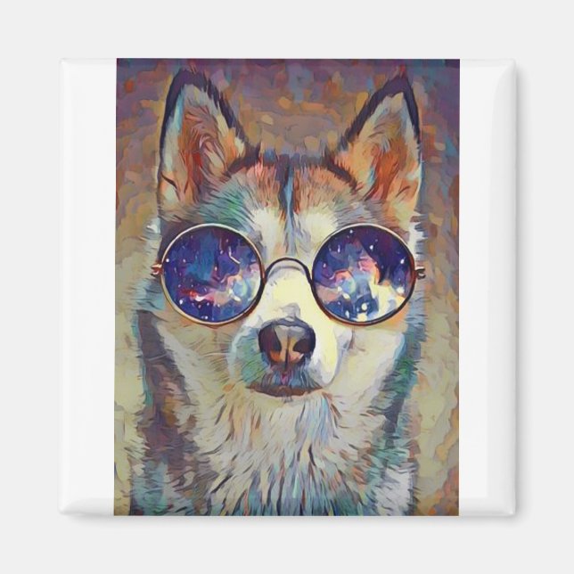 Imán ¡Perro Husky! (Frente)