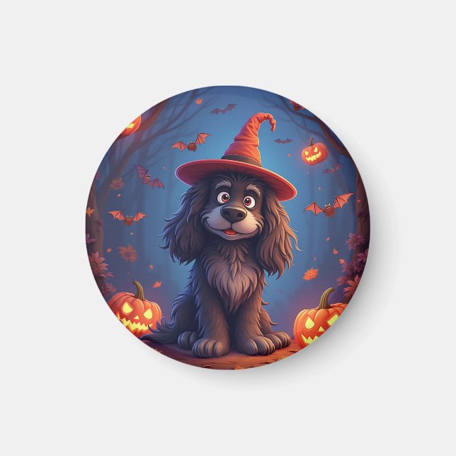 Imán Perro lindo de Halloween (Frente)