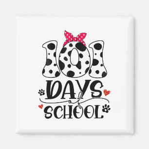 Imán Perro Lindo Feliz 101 Días Escuela 100 Días Estudi