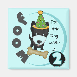 Imán Perro Lover 2er cumpleaños camisetas y regalos