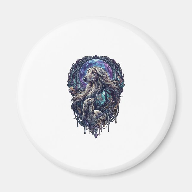 Imán Perro Luna de Cristal Bosque Encantado_1 (Frente)