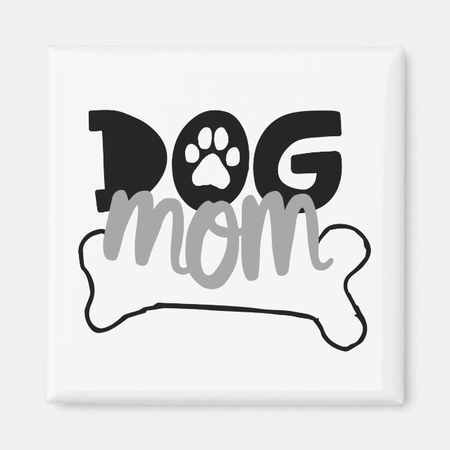 Imán Perro Mamá - Hueso Cita Sobre Perro Como Pato Fami (Frente)