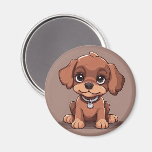 Imán Perro marrón lindo