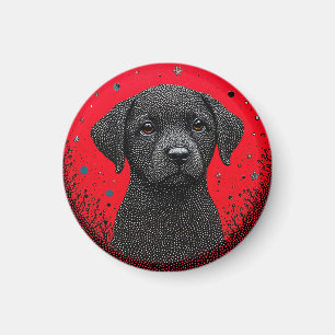Imán Perro Negro Caprichoso