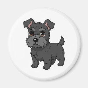 Imán Perro negro lindo Terrier Escocés