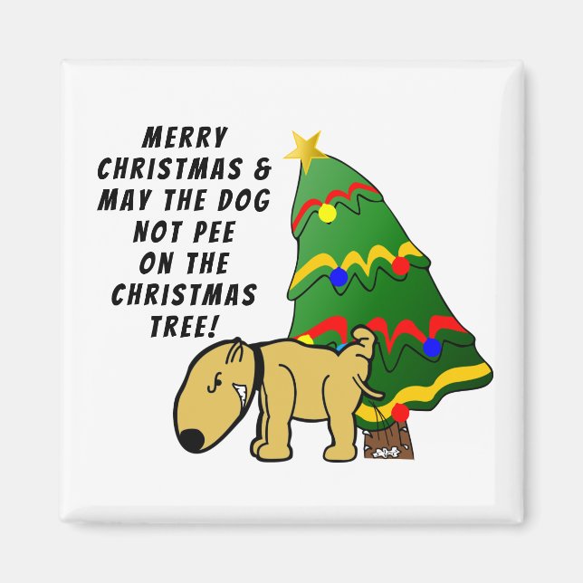 Imán Perro no se mete en el árbol de Navidad (Frente)