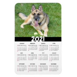 Imán Perro pastor alemán | 2021 Personalizado Calendar 