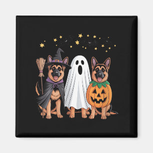Imán Perro pastor alemán de bruja fantasma calabaza de