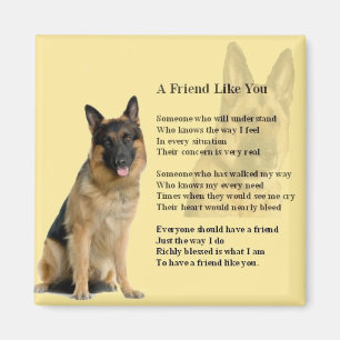 Imán Perro pastor alemán - Poema de amigo