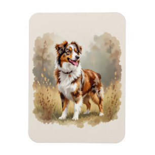 Imán Perro pastor australiano rojo merle Aussie
