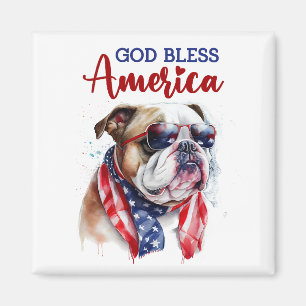 Imán Perro Patriota-Bulldog