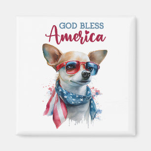 Imán Perro Patriota-Chihuahua