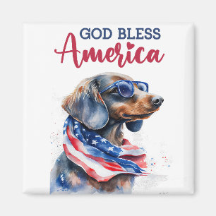 Imán Perro Patriota-Dachshund