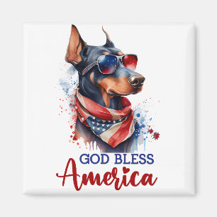 Imán Perro Patriota- Doberman