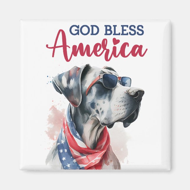 Imán Perro Patriota-Gran Danés (Frente)