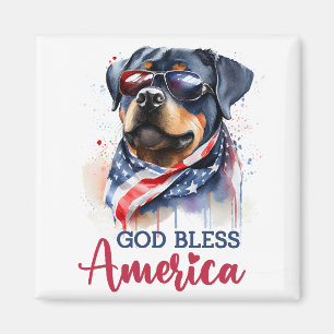 Imán Perro Patriota-Rottweiler
