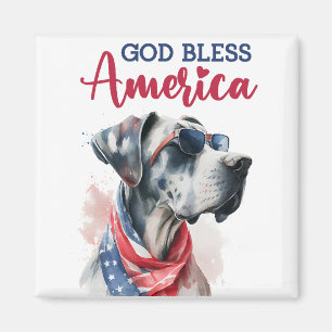 Imán Perro Patriótico-Gran Dane