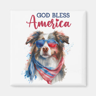 Imán Perro Patriótico-Pastor Australiano