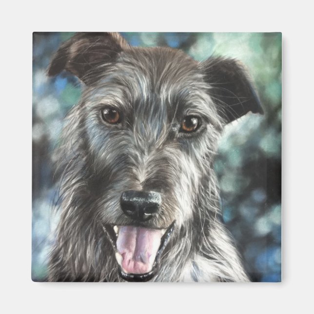 Imán Perro perrito de gray terrier (Frente)